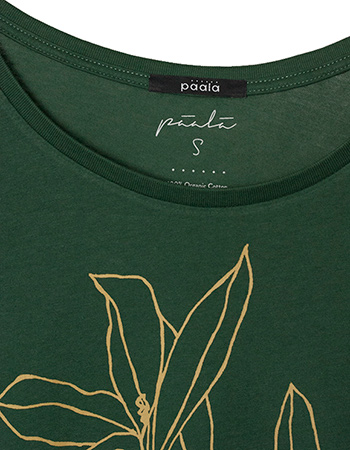 T‑shirt Kelly Flower Bottle Green detail