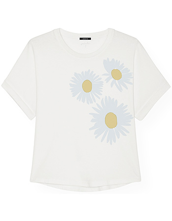 T&#8209;shirt Daisies Garment Dyed White