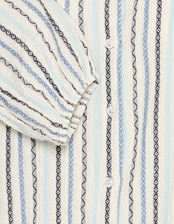 Blouse Pzmiriam Kentucky Blue Striped detail