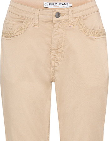 Pantalon Pzselina Straight Leg White Beige Pepper detail