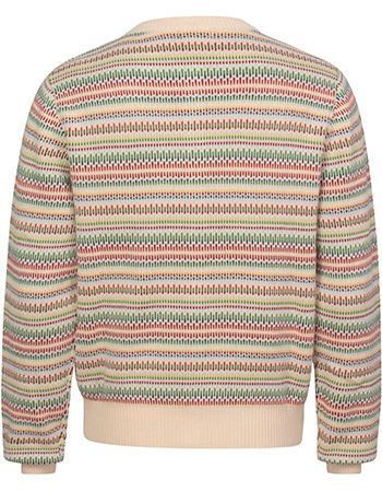 Cardigan Rainbow Lines Creme detail
