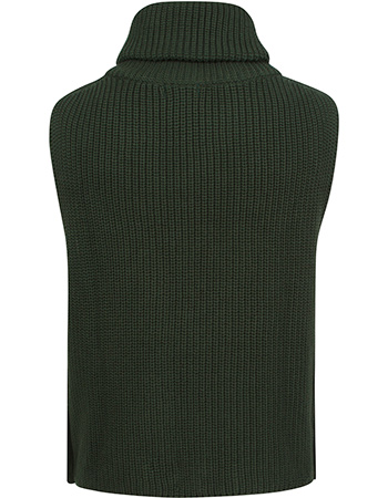 Spencer Monaco Button Tank Dark Green detail