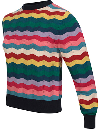 Trui Rainbow Waves detail