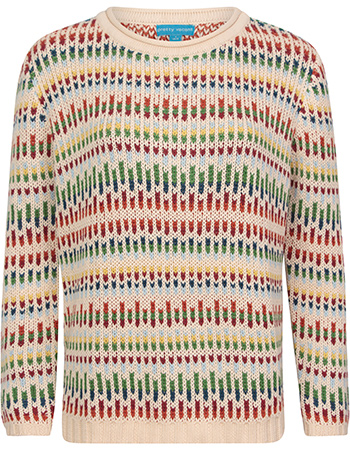 Trui Rosa Rainbow Lines Creme