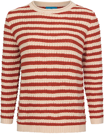 Trui Rosa Stripe Pointelle Brown