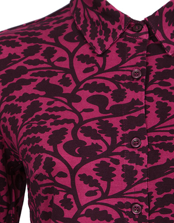 Blouse Marge Sunset Squirrels Purple detail