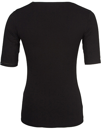 T‑shirt Bamboe Orginal Zwart detail