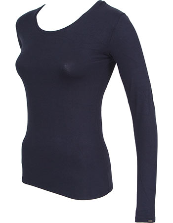 Longsleeve Bamboe Original Marine detail