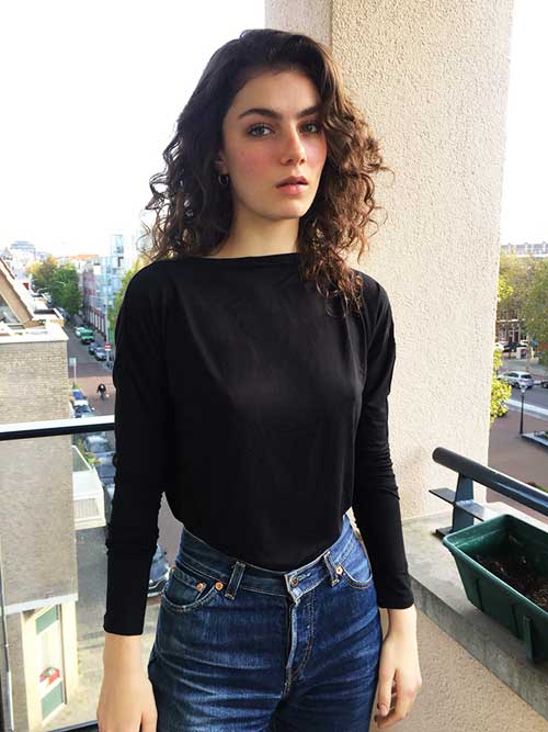 Longsleeve Bamboe Vintage Vleermuismouw Zwart