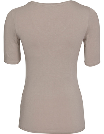 T&#8209;shirt Bamboe Orginal Taupe detail