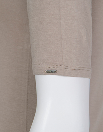 T&#8209;shirt Bamboe Orginal Taupe detail