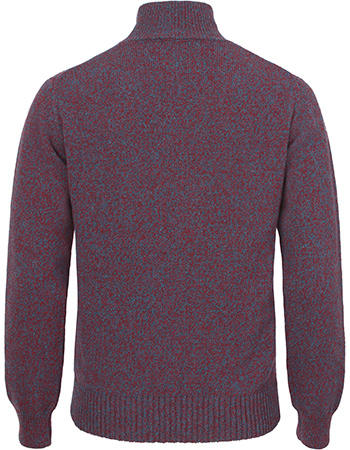 Trui Ada Recycled Cashmere Moulinè Blue Rubino detail