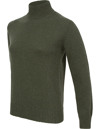 Trui Ada Recycled Cashmere Green Muschio detail