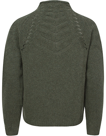 Trui Corinna Recycled Wol Corinna Green Foresta detail