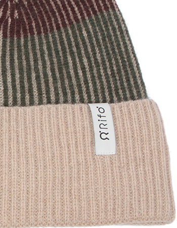 Beanie Vanda Recycled Cashmere Brown Olivia detail