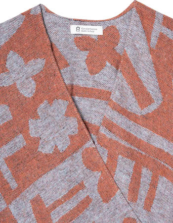 Cape Creek Gerecycled Katoen Lilac Brick detail