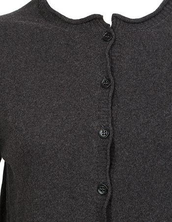 Cardigan Short Leda Grey Antracite detail