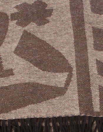 Plaid Gerecycled Katoen Beige Fieno detail