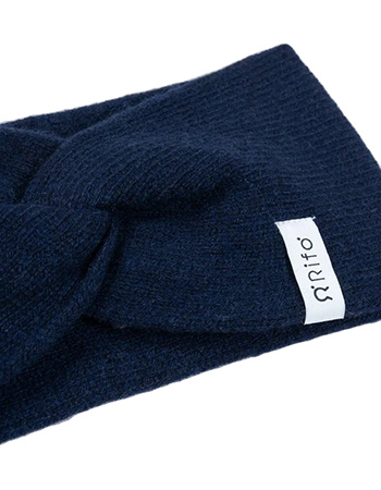 Haarband Nadia Gerecycled Cashmere Blue Mora detail
