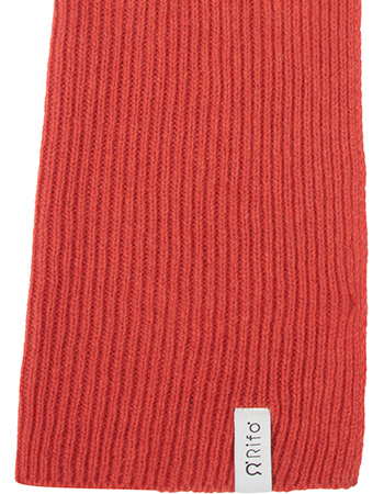 Shawl Fedrica Recycled Cashmere Orange Becca detail