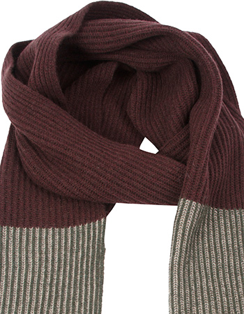 Shawl Teresa Recycled Cashmere Oliva Brown detail