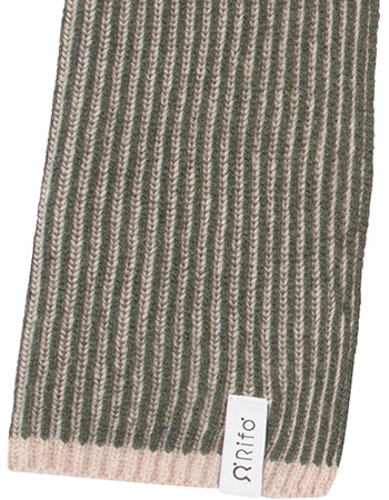 Shawl Teresa Recycled Cashmere Oliva Brown detail