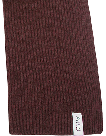 Shawl Fedrica Recycled Cashmere Brown Caffe detail