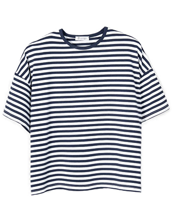 Shirt Sienna Gerecycled Stripe Blue White