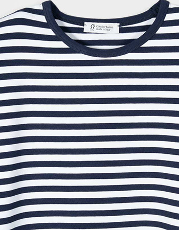 Shirt Sienna Gerecycled Stripe Blue White detail