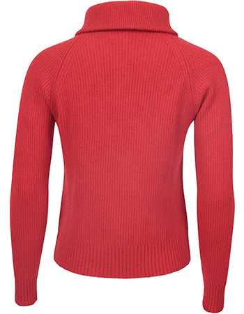 Trui Annalisa Gerecycled Wol Red Papavero detail