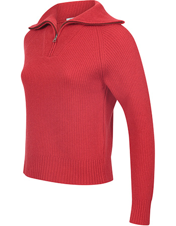 Trui Annalisa Gerecycled Wol Red Papavero detail