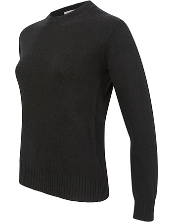 Trui Edda Recycled Cashmere Black Ardesia detail