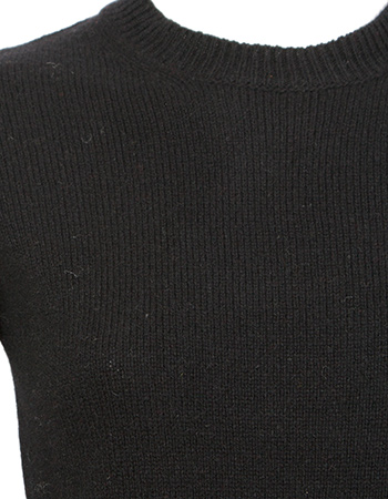 Trui Edda Recycled Cashmere Black Ardesia detail