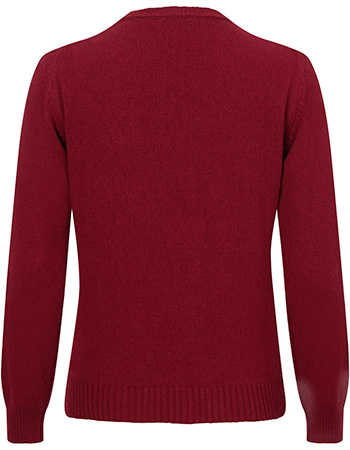 Trui Edda Recycled Cashmere Red Vinaccia detail