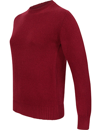 Trui Edda Recycled Cashmere Red Vinaccia detail