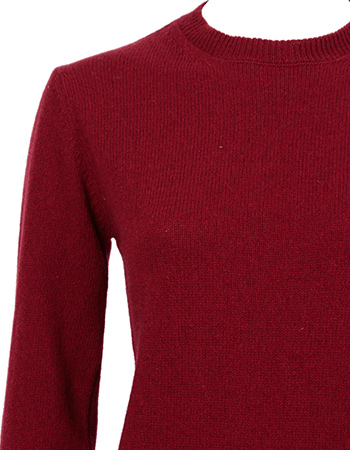 Trui Edda Recycled Cashmere Red Vinaccia detail