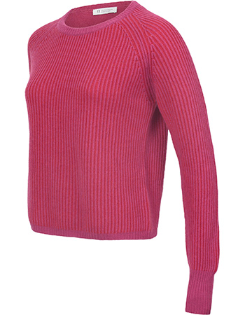 Trui Emillia Gerecycled Wol Red Pink detail