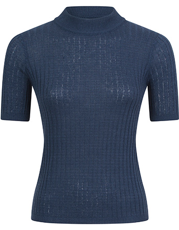 Trui Renzo Gerecycled Zijde Blue Zaffiro