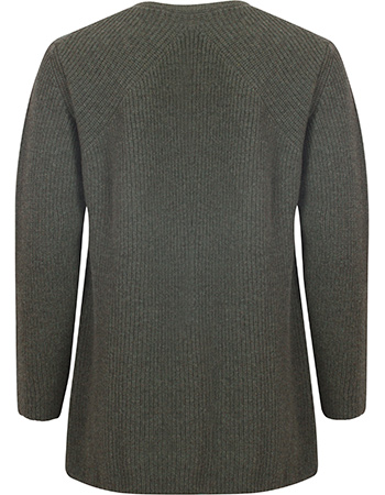 Vest Gioia Gerecycled Wol Green Foresta detail