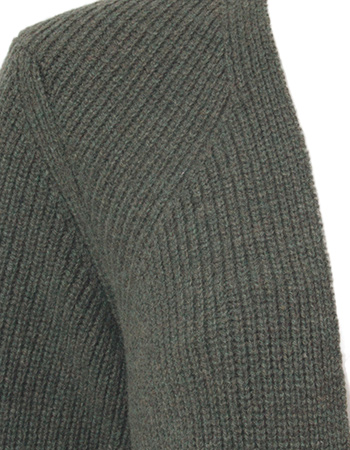 Vest Gioia Gerecycled Wol Green Foresta detail