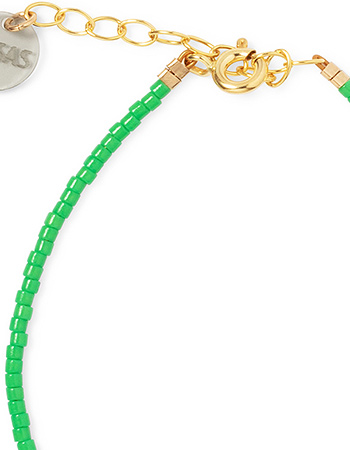 Armband Morse Code Happy Green detail