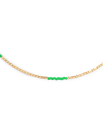 Ketting Morse Code Lucky Fortune Green detail