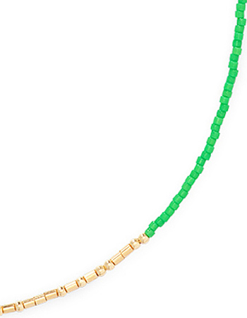 Ketting Morse Code Lucky Fortune Green detail