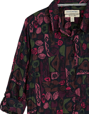 Blouse Larissa Sculpted Shapes Dried Rose detail