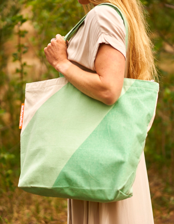 Duurzame shopper NoMorePlastic Soft Mint