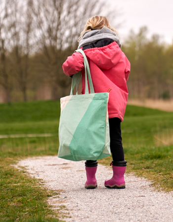 Duurzame shopper NoMorePlastic Soft Mint