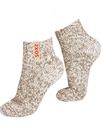 Sokken Bio Wol Enkel Beige Strawberry Summer