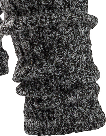 Beenwarmers Wol Donkergrijs Black Inc detail