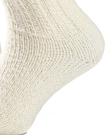 Slaapsokken Bio Wol Off White Pink detail