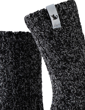 Sokken Bio Wol Medium Cool Cat Donkergrijs detail